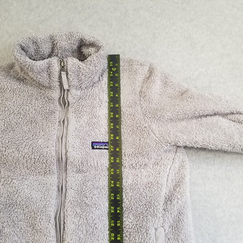 Patagonia Fleece Jacket Womens Medium Beige Full Zip Warm Cozy Outdoor Los Gatos - Picture 6 of 12